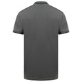 Graphit-Schwarz - Back - Henbury Herren HiCool Tipped Polo Shirt