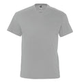 Grau meliert - Front - SOLS Herren Victory T-Shirt, V-Ausschnitt, Kurzarm