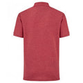 Rot meliert - Back - Fruit of the Loom Kinder Poly-Baumwolle Pique Polo Shirt