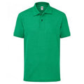 Grün ,meliert - Front - Fruit of the Loom Kinder Poly-Baumwolle Pique Polo Shirt