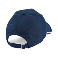 Marineblau-Weiß - Back - Beechfield Authentic Paspel 5 Paneel Baseballkappe