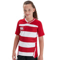 Rot-Weiß - Side - Canterbury Kinder Sporttop Evader Hooped Jersey