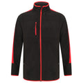 Schwarz-Rot - Front - Finden And Hales Unisex Erwachsene Mikro Fleece Jacke