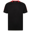 Schwarz-Rot - Front - Finden and Hales Unisex Team T-Shirt