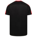 Schwarz-Rot - Back - Finden and Hales Unisex Team T-Shirt