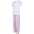 Weiß-Pink - Front - Towel City Mädchen Pyjama Lang