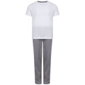 Weiß-Grau meliert - Front - Towel City Mädchen Pyjama Lang