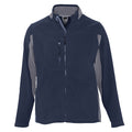 Marineblau-Grau - Front - SOLS Herren Nordic Fleece-Jacke, Kontrastfarben
