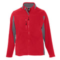 Rot-Grau - Front - SOLS Herren Nordic Fleece-Jacke, Kontrastfarben