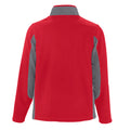 Rot-Grau - Back - SOLS Herren Nordic Fleece-Jacke, Kontrastfarben