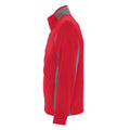 Rot-Grau - Side - SOLS Herren Nordic Fleece-Jacke, Kontrastfarben