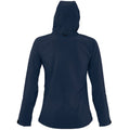 Marineblau - Side - SOLS Damen Replay Softshell-Jacke mit Kapuze, atmungsaktiv, winddicht, wasserabweisend