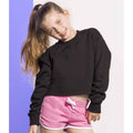 Schwarz - Back - SF Minni - Kurzes Sweatshirt für Mädchen