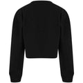 Schwarz - Side - SF Minni - Kurzes Sweatshirt für Mädchen