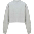 Grau meliert - Front - SF Minni - Kurzes Sweatshirt für Mädchen