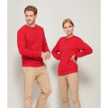 Rot - Back - SOLS - "Comet" Sweatshirt Baumwolle aus biologischem Anbau für Herren-Damen Unisex