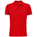 Rot - Front - SOLS - "Planet Pique" Poloshirt, aus biologischem Anbau für Herren
