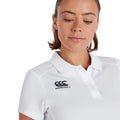 Weiß - Side - Canterbury - "Club Dry" Poloshirt für Damen