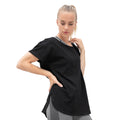Schwarz - Back - Tombo - T-Shirt Runder Auschnitt für Damen