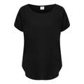 Schwarz - Front - Tombo - T-Shirt Runder Auschnitt für Damen