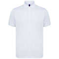 Weiß - Front - Henbury - "Pique" Poloshirt für Herren