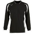 Schwarz-Weiß - Front - SOLS Herren Maracana Fußball-Trikot - Fußball-T-Shirt- Torwart-Shirt, Langarm