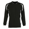Schwarz-Weiß - Front - SOLS Kinder Azteca Sport-Shirt - Torwart-Shirt - Fußball-Trikot, langärmlig