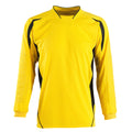 Zitrone-Schwarz - Front - SOLS Kinder Azteca Sport-Shirt - Torwart-Shirt - Fußball-Trikot, langärmlig
