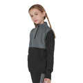 Schwarz-Metall-Grau - Side - Finden & Hales - Fleece-Oberteil mit kurzem Reißverschluss für Kinder