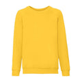 Sonenblumen-Gelb - Front - Fruit of the Loom - Sweatshirt für Kinder Raglanärmel
