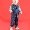 Jeansblau - Back - Larkwood - Kapuzenjacke für Kinder