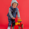 Jeansblau - Side - Larkwood - Kapuzenjacke für Kinder