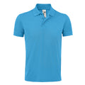 Wasserblau - Front - SOLs Herren Prime Pique Polo-Shirt, Kurzarm