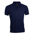 Marineblau - Front - SOLs Herren Prime Pique Polo-Shirt, Kurzarm