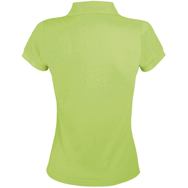 Apfel Grün - Back - SOLS Prime Damen Pique Polo-Shirt, Kurzarm