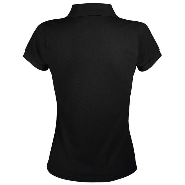 Schwarz - Back - SOLS Prime Damen Pique Polo-Shirt, Kurzarm