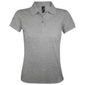 Grau meliert - Front - SOLS Prime Damen Pique Polo-Shirt, Kurzarm
