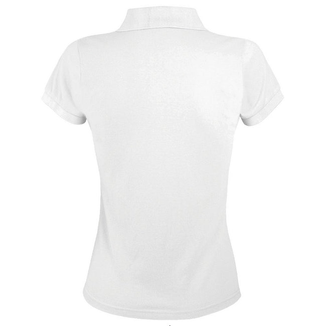 Weiß - Back - SOLS Prime Damen Pique Polo-Shirt, Kurzarm