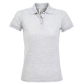 Asche - Front - SOLS Prime Damen Pique Polo-Shirt, Kurzarm