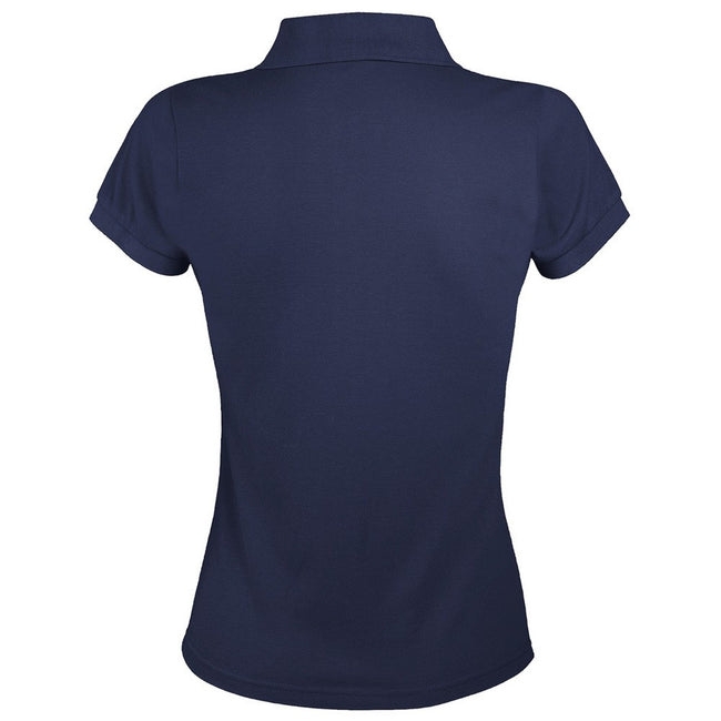 Dunkles Marineblau - Back - SOLS Prime Damen Pique Polo-Shirt, Kurzarm