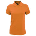 Orange - Front - SOLS Prime Damen Pique Polo-Shirt, Kurzarm