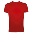 Rot - Front - SOLS Herren Regent Slim Fit T-Shirt, Kurzarm