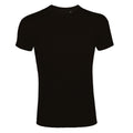 Tiefschwarz - Front - SOLS Herren Imperial Slim Fit T-Shirt, Kurzarm