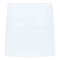 Weiß - Front - Brand Lab - Herren-Damen Unisex Kurze Schürze, Baumwolle aus biologischem Anbau