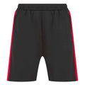 Schwarz-Rot - Front - Finden & Hales - Shorts für Herren