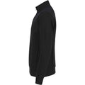 Schwarz - Back - Henbury - Sweatshirt mit kurzem Reißverschluss für Herren-Damen Unisex