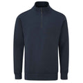 Marineblau - Front - Mantis - Sweatshirt mit kurzem Reißverschluss für Herren-Damen Unisex