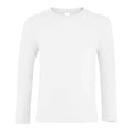 Weiß - Front - SOLS - "Imperial" T-Shirt für Kinder  Langärmlig