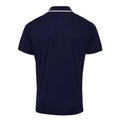 Marineblau-Weiß - Back - Premier - "Coolchecker" Poloshirt für Herren