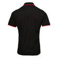 Schwarz-Rot - Back - Premier - "Coolchecker" Poloshirt für Herren
